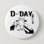 D-DAY 6. Juni 1944 Button (Vorderseite)