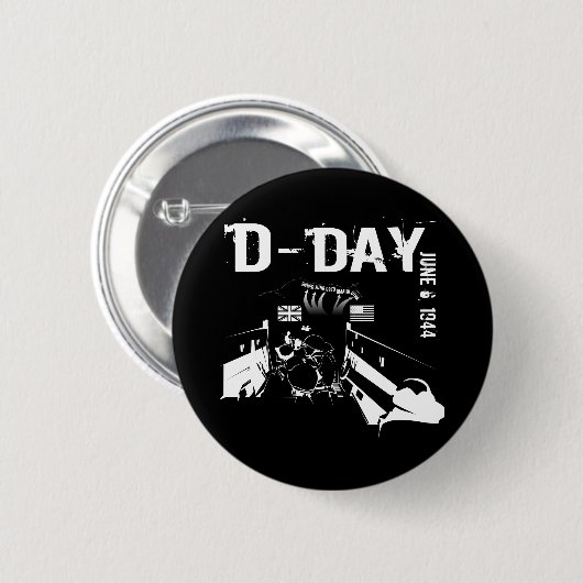 D-DAY 6. Juni 1944 Button (Vorne & Hinten)