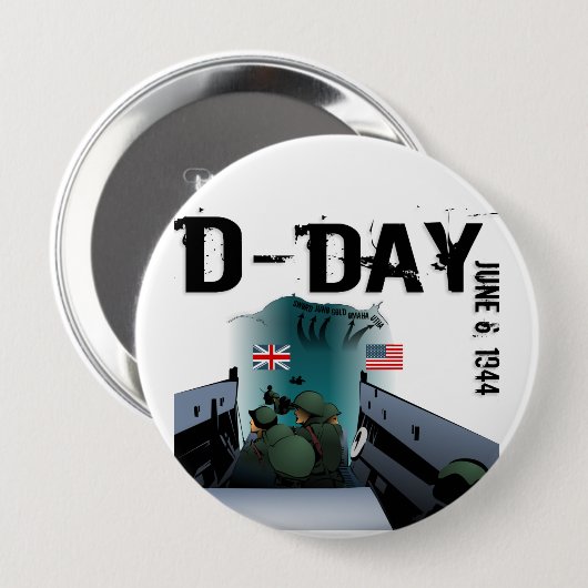 D-DAY 6. Juni 1944 Button (Vorne & Hinten)