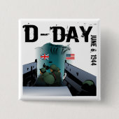 D-DAY 6. Juni 1944 Button (Vorderseite)