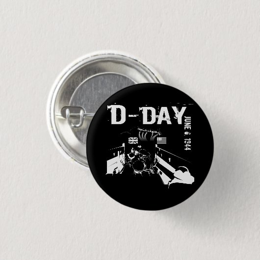 D-DAY 6. Juni 1944 Button (Vorne & Hinten)