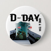 D-DAY 6. Juni 1944 Button (Vorderseite)