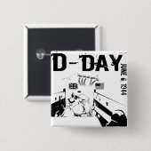 D-DAY 6. Juni 1944 Button (Vorne & Hinten)