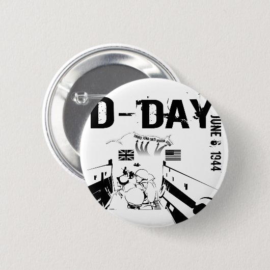 D-DAY 6. Juni 1944 Button (Vorne & Hinten)