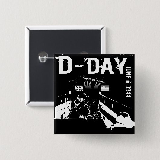 D-DAY 6. Juni 1944 Button (Vorne & Hinten)