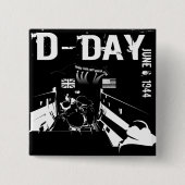 D-DAY 6. Juni 1944 Button (Vorderseite)
