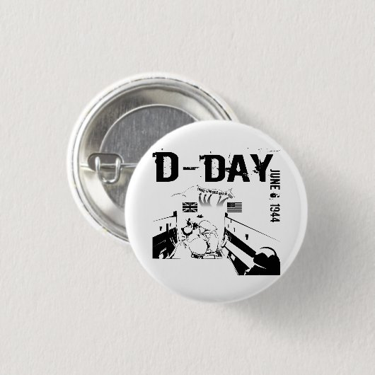 D-DAY 6. Juni 1944 Button (Vorne & Hinten)