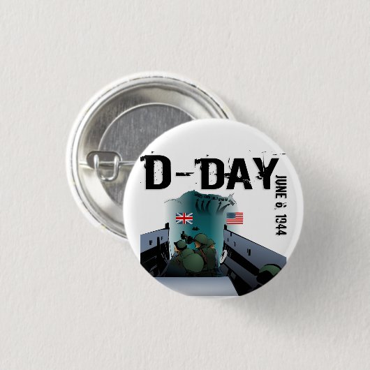 D-DAY 6. Juni 1944 Button (Vorne & Hinten)