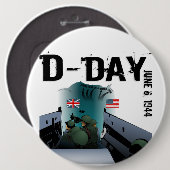 D-DAY 6. Juni 1944 Button (Vorne & Hinten)