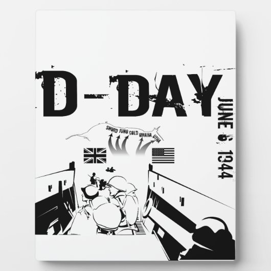 D-DAY 6. Juni 1944 Fotoplatte (Vorderseite)