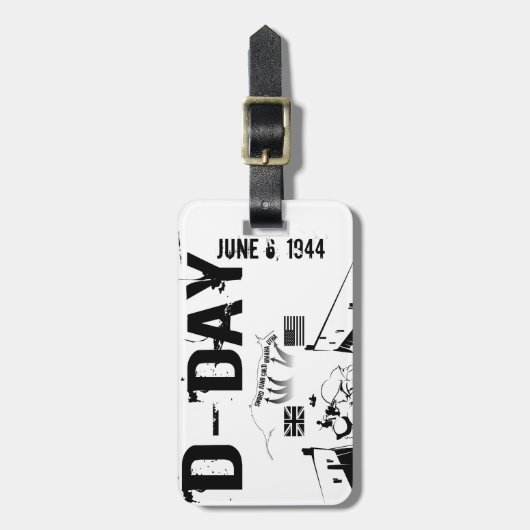 D-DAY 6. Juni 1944 Gepäckanhänger (Vorderseite vertikal)
