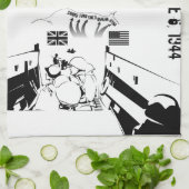 D-DAY 6. Juni 1944 Geschirrtuch (Gefaltet)