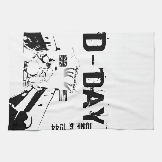 D-DAY 6. Juni 1944 Geschirrtuch (Horizontal)