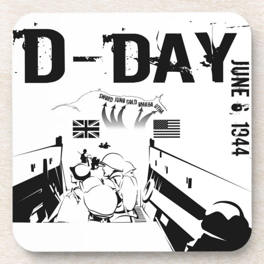 D-DAY 6. Juni 1944 Getränkeuntersetzer (Vorderseite)
