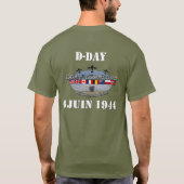 D-Day 6. Juni 1944 Grün T-Shirt (Rückseite)