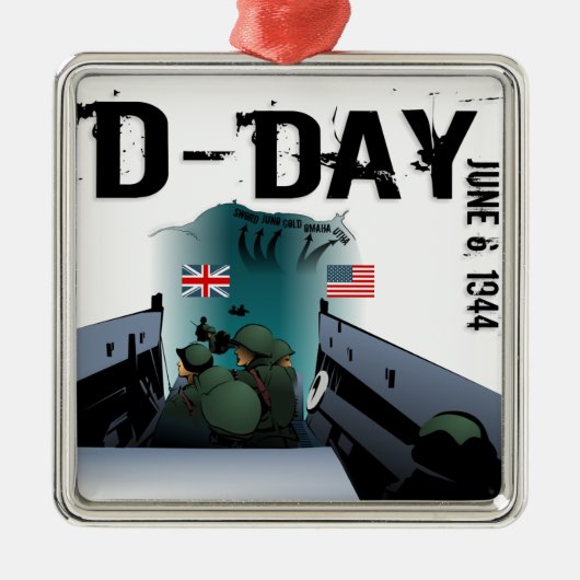 D-DAY 6. Juni 1944 Ornament Aus Metall (Vorne)