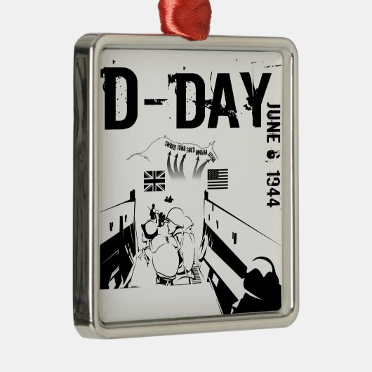 D-DAY 6. Juni 1944 Ornament Aus Metall (Rechts)