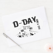 D-DAY 6. Juni 1944 Ovaler Aufkleber (Umschlag)