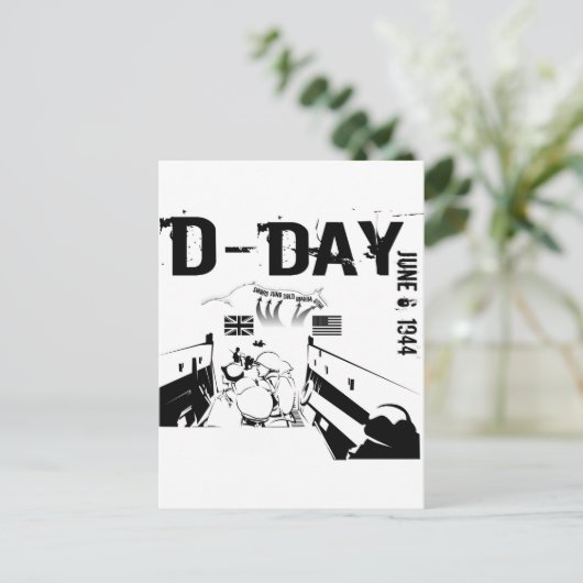 D-DAY 6. Juni 1944 Postkarte (Stehend Vorderseite)