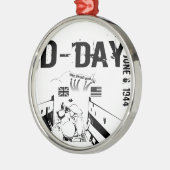 D-DAY 6. Juni 1944 Silbernes Ornament (Links)
