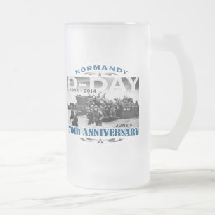 D-Day 70 Jubiläum Kampf der Normandie Mattglas Bierglas