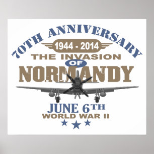 D-Day 70 Jubiläum Kampf der Normandie Poster