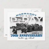 D-Day 70th Anniversary Battle of Normandy Postkarte (Vorne/Hinten)