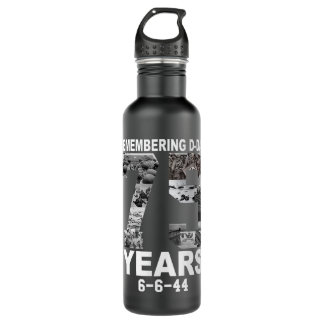 D-Day 75th Anniversary June 6th, 1944 WWII Memoria Edelstahlflasche