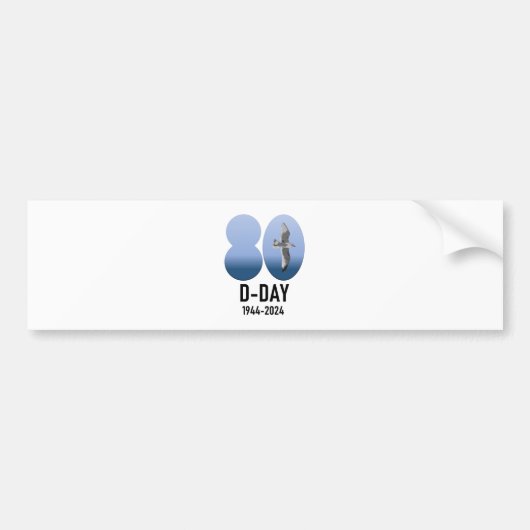 D-Day 80 - 1944-2024 Autoaufkleber (Vorne)