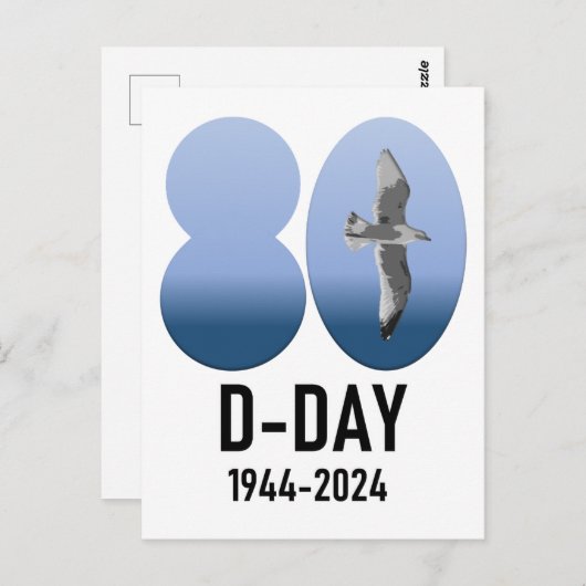 D-Day 80 - 1944-2024 Postkarte (Vorne/Hinten)