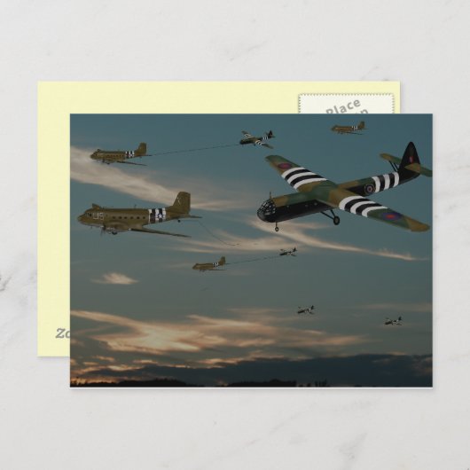 D Day Dawn Postkarte (Vorne/Hinten)