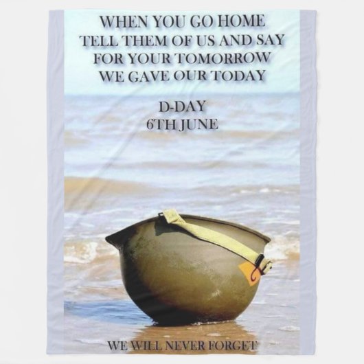 D-DAY FLEECEDECKE (Vorderseite)