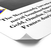 D-Day Invasion der Normandie White Background Post Poster (Ecke)