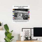 D-Day Invasion der Normandie White Background Post Poster (Heimbüro)