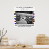 D-Day Invasion der Normandie White Background Post Poster (Küche)