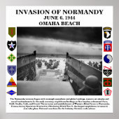 D-Day Invasion der Normandie White Background Post Poster (Vorne)