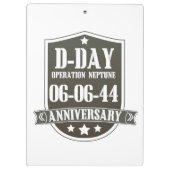 D-Day-Jubiläum-Abzeichen Klemmbrett (Rückseite)