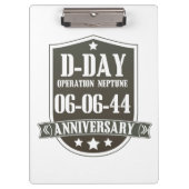 D-Day-Jubiläum-Abzeichen Klemmbrett (Vorderseite)
