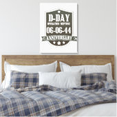 D-Day-Jubiläum-Abzeichen Leinwanddruck (Insitu (Schlafzimmer))
