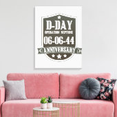 D-Day-Jubiläum-Abzeichen Leinwanddruck (Insitu (Wohnzimmer))