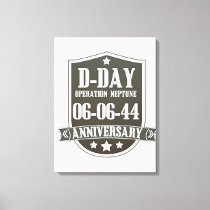 D-Day-Jubiläumsabzeichen Leinwanddruck
