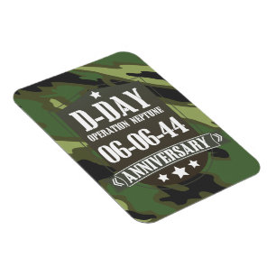 D-Day-Jubiläumsabzeichen mit Tarnung Magnet