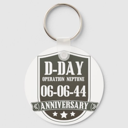 D-Day-Jubiläumslogo Schlüsselanhänger (Vorderseite)