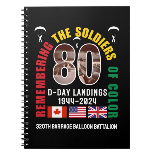 D-DAY LANDINGS 80 Jahre Jubiläumsjubiläum Farbige Notizblock (Vorderseite)
