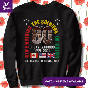 D-DAY LANDINGS 80 Jahre Jubiläumsjubiläum Farbige Sweatshirt