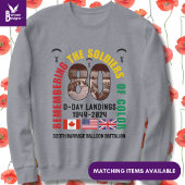 D-DAY LANDINGS 80 Jahre Jubiläumsjubiläum Farbige Sweatshirt