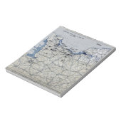 D-Day Map des Zweiten Weltkriegs 6. Juni 1944 Notizblock (Rotiert)