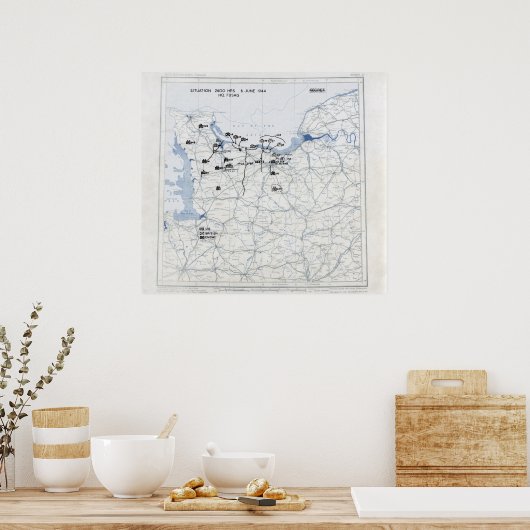 D-Day Map Poster (Küche)