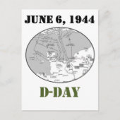 D-Day Map Postkarte (Vorderseite)
