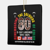 D-DAY NORMANDY LANDINGS WW2 80 JAHRE KERAMIKORNAMENT (Links)